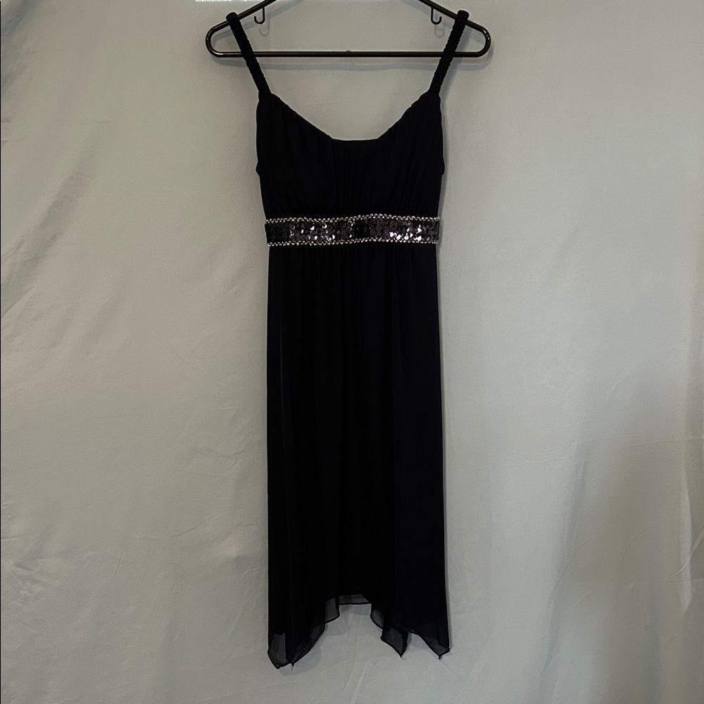 Chiffon Sequin Tieback Dress